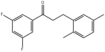 3',5'-DIFLUORO-3-(2,5-DIMETHYLPHENYL)프로피오페논 구조식 이미지