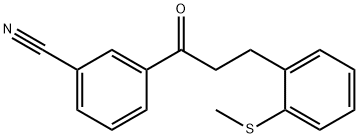 3'-CYANO-3-(2-THIOMETHYLPHENYL)PROPIOPHENONE Structure