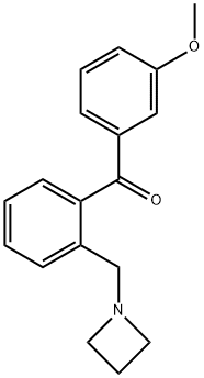 2-AZETIDINOMETHYL-3'-METHOXYBENZOPHENONE 구조식 이미지