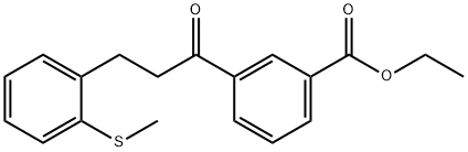 3'-카보에톡시-3-(2-티오메틸펜일)프로피오페논 구조식 이미지