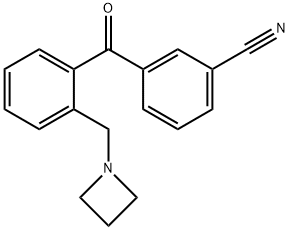 2-AZETIDINOMETHYL-3'-CYANOBENZOPHENONE 구조식 이미지