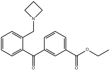 2-AZETIDINOMETHYL-3'-CARBOETHOXYBENZOPHENONE 구조식 이미지