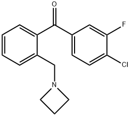 2'-AZETIDINOMETHYL-4-클로로-3-플루오로벤조페논 구조식 이미지