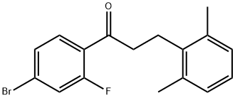 4'-BROMO-3-(2,6-DIMETHYLPHENYL)-2'-FLUOROPROPIOPHENONE Structure
