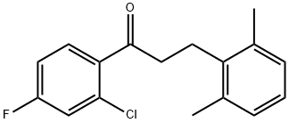 2'-CHLORO-3-(2,6-DIMETHYLPHENYL)-4'-FLUOROPROPIOPHENONE Structure