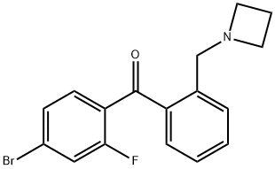2'-AZETIDINOMETHYL-4-BROMO-2-FLUOROBENZOPHENONE 구조식 이미지