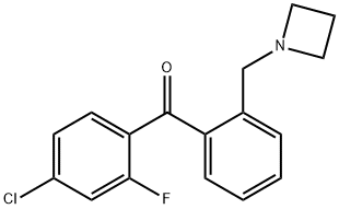 2'-AZETIDINOMETHYL-4-클로로-2-플루오로벤조페논 구조식 이미지