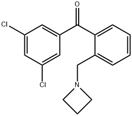 2'-AZETIDINOMETHYL-3,5-DICHLOROBENZOPHENONE Structure