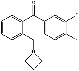 2'-AZETIDINOMETHYL-3,4-DIFLUOROBENZOPHENONE Structure