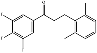 3-(2,6-DIMETHYLPHENYL)-3',4',5'-TRIFLUOROPROPIOPHENONE Structure