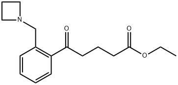 ETHYL 5-[2-(AZETIDINOMETHYL)PHENYL]-5-OXOVALERATE Structure