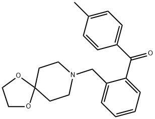 2-[8-(1,4-DIOXA-8-AZASPIRO[4.5]DECYL)METHYL]-4'-METHYL BENZOPHENONE Structure