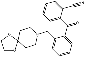 2-CYANO-2'-[8-(1,4-DIOXA-8-AZASPIRO[4.5]DECYL)METHYL]BENZOPHENONE Structure