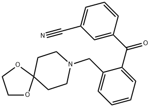 3'-CYANO-2-[8-(1,4-DIOXA-8-AZASPIRO[4.5]DECYL)METHYL]BENZOPHENONE Structure