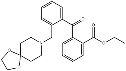 2-CARBOETHOXY-2'-[8-(1,4-DIOXA-8-AZASPIRO[4.5]DECYL)METHYL]BENZOPHENONE 구조식 이미지