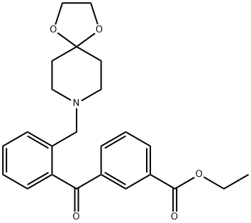 3'-CARBOETHOXY-2-[8-(1,4-DIOXA-8-AZASPIRO[4.5]DECYL)METHYL]BENZOPHENONE 구조식 이미지