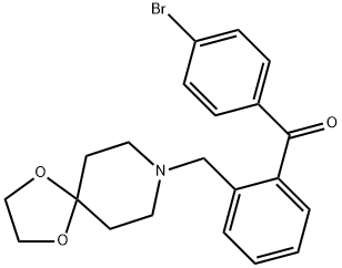 4'-BROMO-2-[8-(1,4-DIOXA-8-AZASPIRO[4.5]DECYL)METHYL]BENZOPHENONE Structure