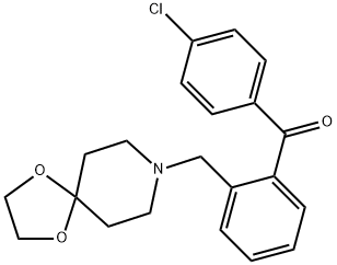 4'-CHLORO-2-[8-(1,4-DIOXA-8-AZASPIRO[4.5]DECYL)METHYL]BENOZPHENONE Structure