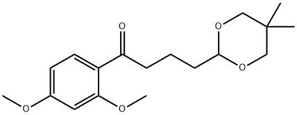 2',4'-DIMETHOXY-4-(5,5-DIMETHYL-1,3-DIOXAN-2-YL)BUTYROPHENONE 구조식 이미지