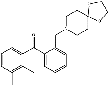2,3-DIMETHYL-2'-[8-(1,4-DIOXA-8-AZASPIRO[4.5]DECYL)METHYL]BENZOPHENONE Structure