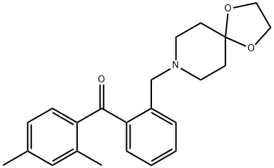 2,4-DIMETHYL-2'-[8-(1,4-DIOXA-8-AZASPIRO[4.5]DECYL)METHYL]BENZOPHENONE Structure