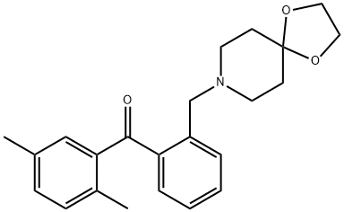 2,5-DIMETHYL-2'-[8-(1,4-DIOXA-8-AZASPIRO[4.5]DECYL)METHYL]BENZOPHENONE 구조식 이미지