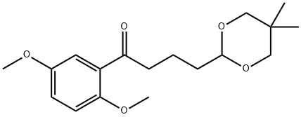 2',5'-DIMETHOXY-4-(5,5-DIMETHYL-1,3-DIOXAN-2-YL)BUTYROPHENONE 구조식 이미지