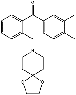 3',4'-DIMETHYL-2-[8-(1,4-DIOXA-8-AZASPIRO[4.5]DECYL)METHYL]BENZOPHENONE Structure