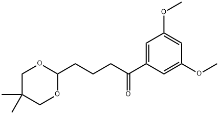 3',5'-DIMETHOXY-4-(5,5-DIMETHYL-1,3-DIOXAN-2-YL)BUTYROPHENONE Structure