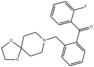 2-[8-(1,4-DIOXA-8-AZASPIRO[4.5]DECYL)METHYL]-2'-FLUOROBENZOPHENONE 구조식 이미지
