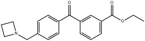 4'-AZETIDINOMETHYL-3-CARBOETHOXYBENZOPHENONE 구조식 이미지