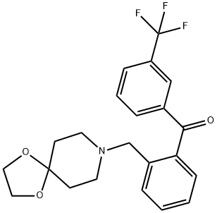 2-[8-(1,4-DIOXA-8-AZASPIRO[4.5]DECYL)METHYL]-3'-TRIFLUOROBENZOPHENONE Structure