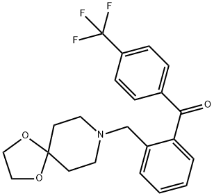 2-[8-(1,4-DIOXA-8-AZASPIRO[4.5]DECYL)METHYL]-4'-TRIFLUOROBENZOPHENONE Structure