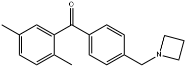 4'-AZETIDINOMETHYL-2,5-DIMETHYLBENZOPHENONE Structure