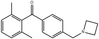 4'-AZETIDINOMETHYL-2,6-DIMETHYLBENZOPHENONE Structure