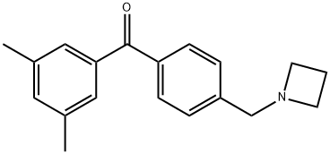 4'-AZETIDINOMETHYL-3,5-DIMETHYLBENZOPHENONE Structure