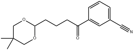 3'-CYANO-4-(5,5-DIMETHYL-1,3-DIOXAN-2-YL)BUTYROPHENONE Structure