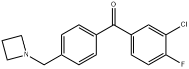 4'-AZETIDINOMETHYL-3-클로로-4-플루오로벤조페논 구조식 이미지