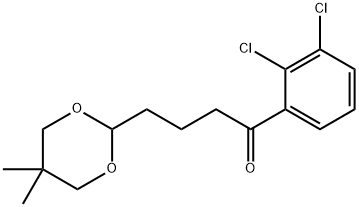 2',3'-DICHLORO-4-(5,5-DIMETHYL-1,3-DIOXAN-2-YL)BUTYROPHENONE Structure