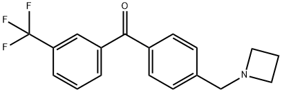 4'-AZETIDINOMETHYL-3-TRIFLUOROMETHYLBENZOPHENONE Structure