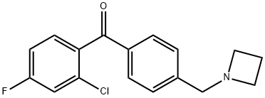 4'-AZETIDINOMETHYL-2-클로로-4-플루오로벤조페논 구조식 이미지