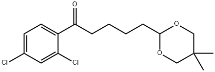 2',4'-DICHLORO-5-(5,5-DIMETHYL-1,3-DIOXAN-2-YL)VALEROPHENONE 구조식 이미지