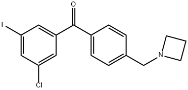 4'-AZETIDINOMETHYL-3-CHLORO-5-FLUOROBENZOPHENONE Structure