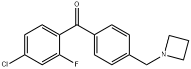 4'-AZETIDINOMETHYL-4-클로로-2-플루오로벤조페논 구조식 이미지