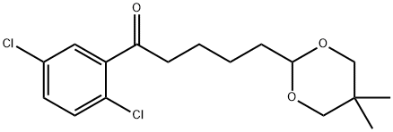2',5'-DICHLORO-5-(5,5-DIMETHYL-1,3-DIOXAN-2-YL)VALEROPHENONE Structure