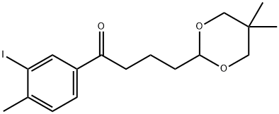 4-(5,5-DIMETHYL-1,3-DIOXAN-2-YL)-3'-IODO-4'-METHYLBUTYROPHENONE Structure