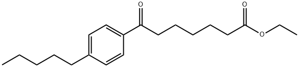 ETHYL 7-OXO-7-(4-N-PENTYLPHENYL)HEPTANOATE Structure