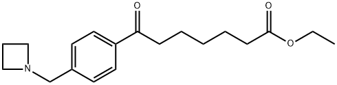에틸7-[4-(아제티디노메틸)페닐]-7-옥소헵타노에이트 구조식 이미지