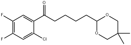 2'-CHLORO-4',5'-DIFLUORO-5-(5,5-DIMETHYL-1,3-DIOXAN-2-YL)VALEROPHENONE Structure