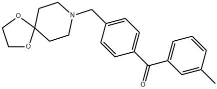 4'-[8-(1,4-DIOXA-8-AZASPIRO[4.5]DECYL)METHYL]-3-METHYL BENZOPHENONE Structure